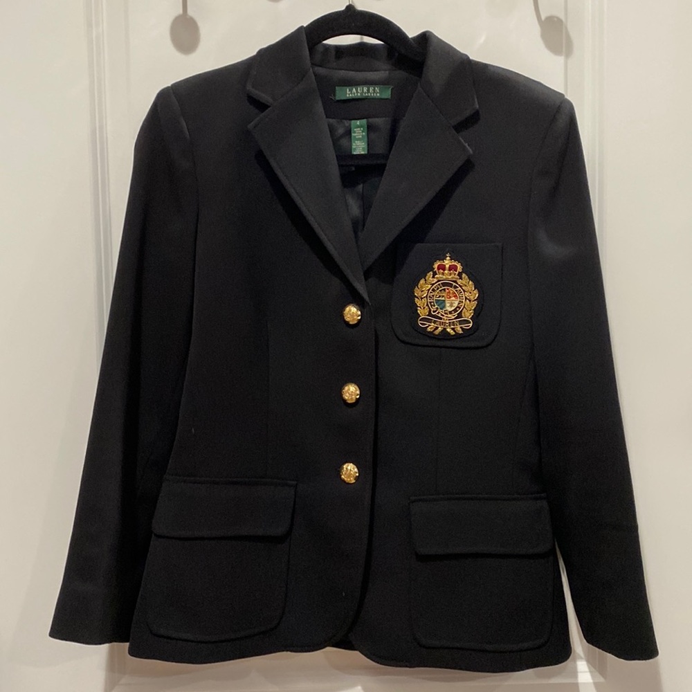 Lauren Ralph Lauren Black Blazer with Gold Buttons